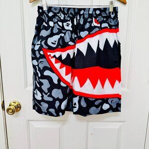 NEW SHARK TEETH MENS BEACH SUMMER SWIM BOARD SHORTS